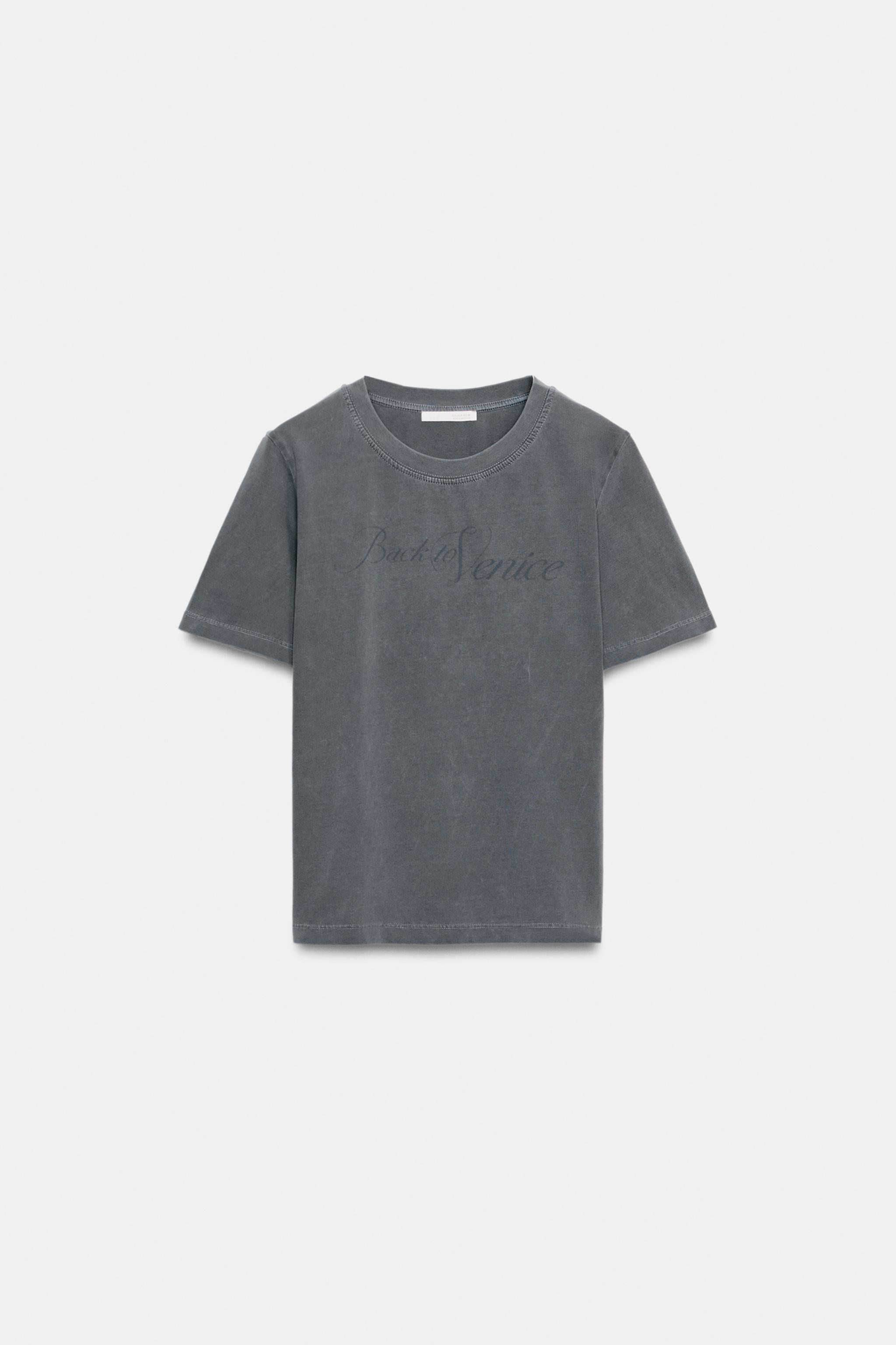 WASHED TEXT T-SHIRT